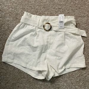 Pacsun LA hearts linen white shorts size small